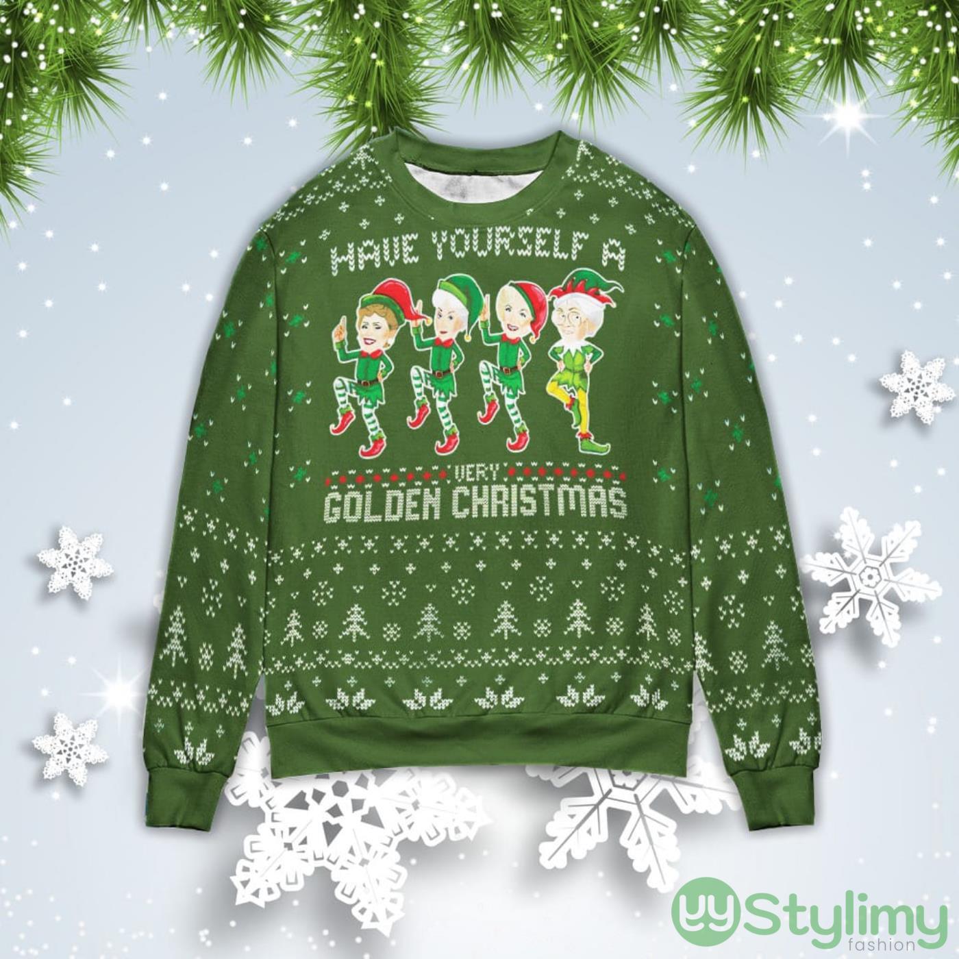 Golden Girl Have Yourself A Golden Christmas Gift Ugly Christmas Sweater 2 Golden Girl Have Yourself A Golden Christmas Gift Ugly Christmas Sweater Product Photo 1