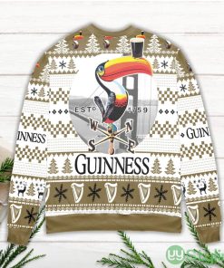 Guinness Beer Logo Checkered Pattern Claus Ugly Christmas Sweater Product Photo 3