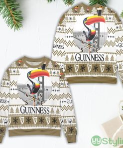 Guinness Beer Logo Checkered Pattern Claus Ugly Christmas Sweater Product Photo 1