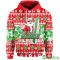 Hawaii Mele Kalikimaka Cool Santa Claus Christmas 3D Hoodie Zip Hoodie Product Photo 2