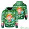 Hawaiian Mele Kalikimaka Santa Claus Pattern Christmas 3D Hoodie Zip Hoodie Product Photo 2