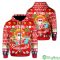 Hawaiian Mele Kalikimaka Santa Claus Pattern Christmas Hoodie Zip Hoodie Product Photo 2