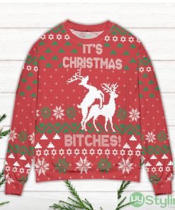 It's Christmas Bitches Ugly Christmas Sweater Product Photo 2