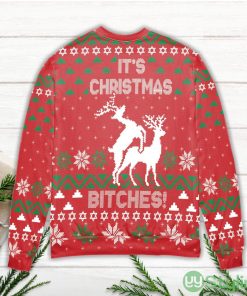 It's Christmas Bitches Ugly Christmas Sweater Product Photo 3