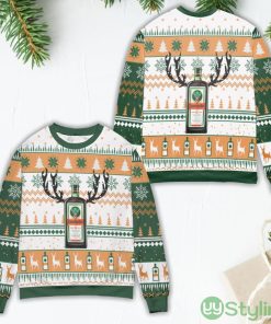 Jagermeister Reindeer Pattern Ugly Christmas Sweater Product Photo 1