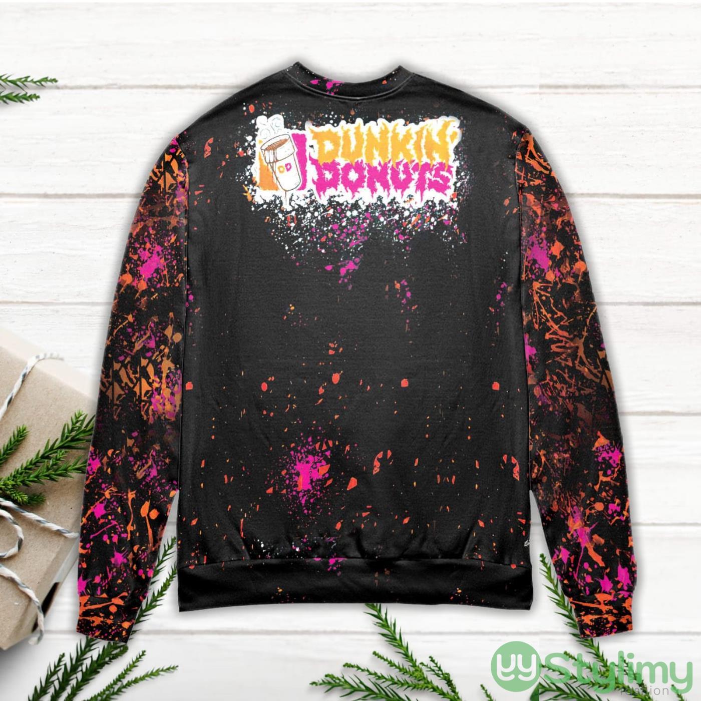 Jason Voorhees And Michael Myers Dunkin Donuts Ugly Christmas Sweater 3 Jason Voorhees And Michael Myers Dunkin Donuts Ugly Christmas Sweater Product Photo 3