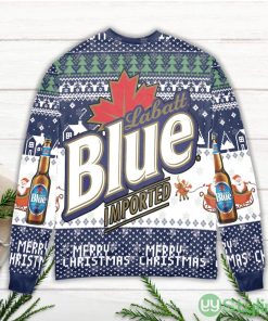 Labatt Blue Imported Pine Tree Pattern Ugly Christmas Sweater Product Photo 3