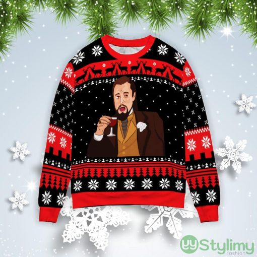 Leonardo Dicaprio Laughing Django Christmas Gift Ugly Christmas Sweater