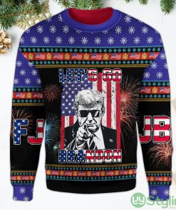 Let's Go Brandon Christmas Sweater Donald Trump FJB Christmas Ugly Christmas Sweater Product Photo 1