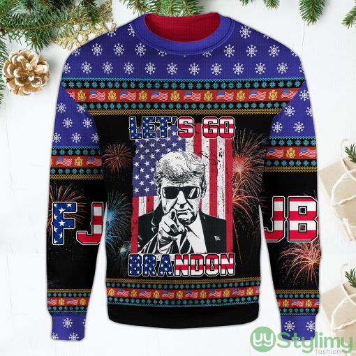 Let’s Go Brandon Christmas Sweater Donald Trump FJB Christmas Ugly Christmas Sweater
