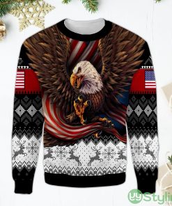 Let's Go Brandon We The People Ugly Eagle American Flag Ugly Christmas Sweater Product Photo 1