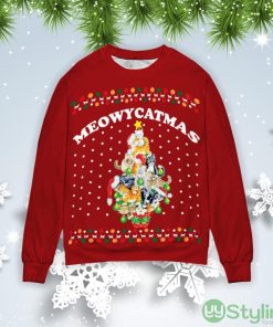 Meowy Catmas Christmas Gift Ugly Christmas Sweater Product Photo 1