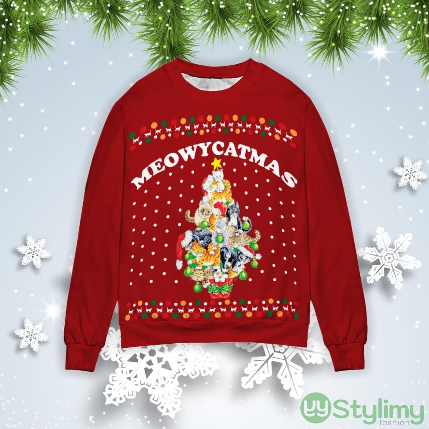 Meowy Catmas Christmas Gift Ugly Christmas Sweater 2 Meowy Catmas Christmas Gift Ugly Christmas Sweater Product Photo 1