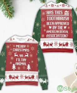 Merry Christmas Ya Filthy Animal Ugly Christmas Sweater Product Photo 1