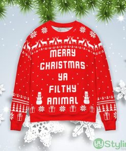 Merry Christmas Ya Filthy Animal Ugly Christmas Sweater Product Photo 1