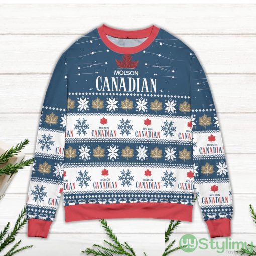 Molson Canadian Beer Snowflake Pattern Ugly Christmas Sweater