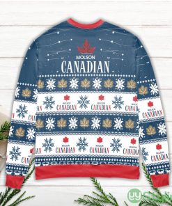 Molson Canadian Beer Snowflake Pattern Ugly Christmas Sweater Product Photo 3