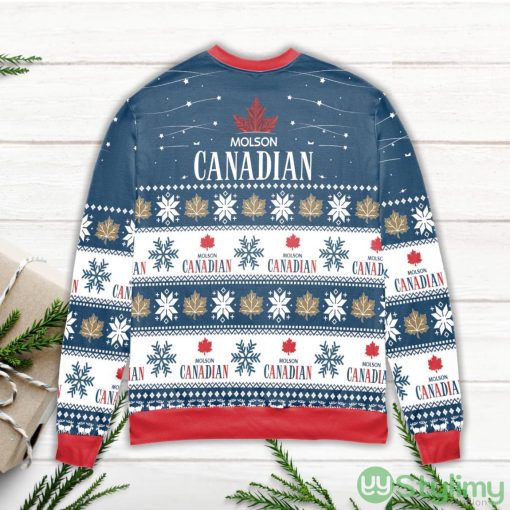 Molson Canadian Beer Snowflake Pattern Ugly Christmas Sweater