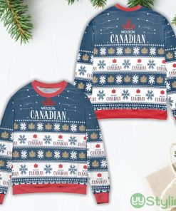 Molson Canadian Beer Snowflake Pattern Ugly Christmas Sweater Product Photo 1