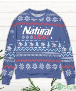 Natural Light Snowflakes Pattern Ugly Christmas Sweater Product Photo 2