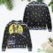 Pixel Jack And Sally Snowy Night Ugly Christmas Sweater Product Photo 2