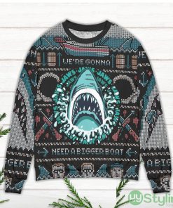Pixel Jaws We're Gonna Need A Bigger Boat Ugly Christmas Sweater Product Photo 2