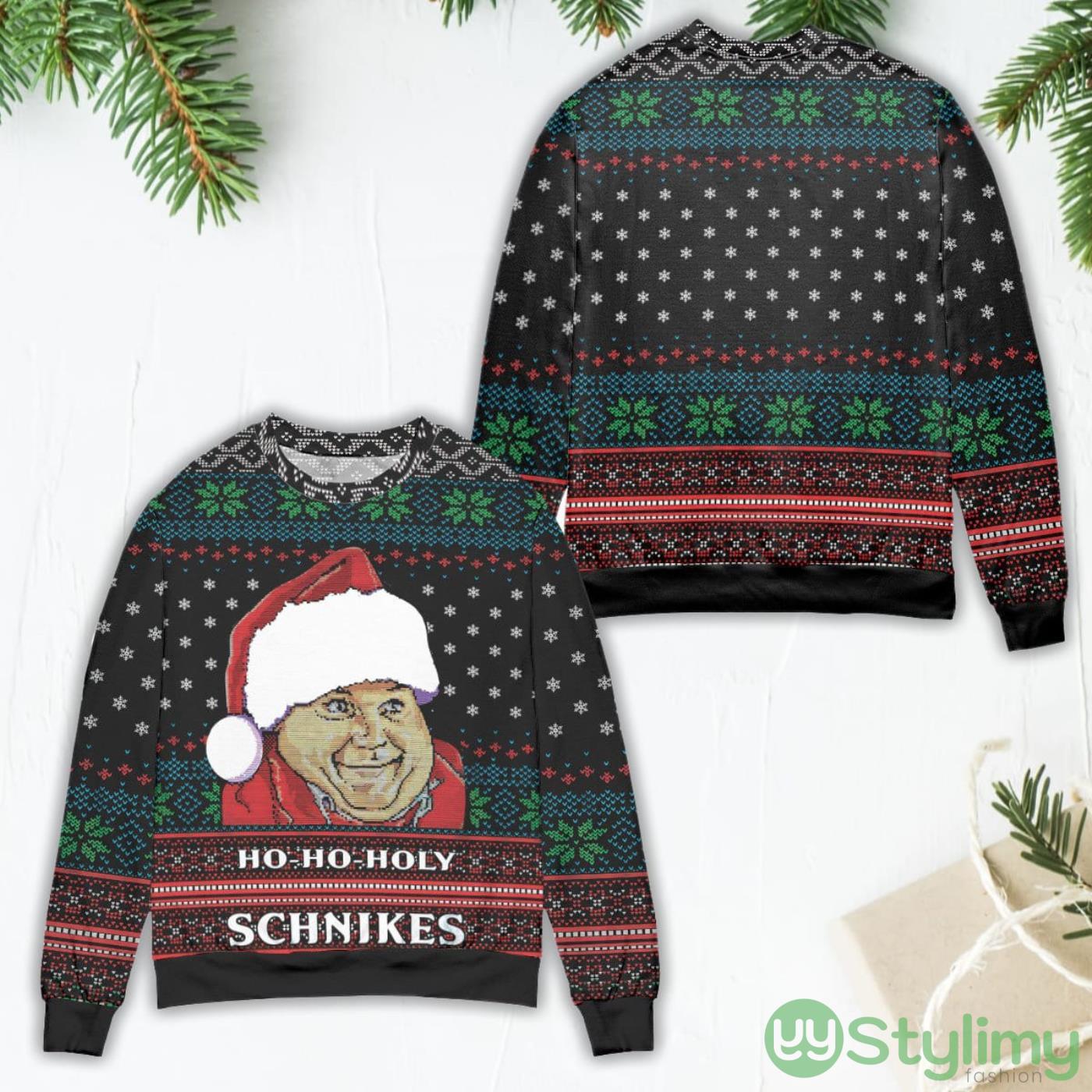Pretty Tommy Boy Ho Ho Holy Schnikes Snowflake Pattern Ugly Christmas Sweater 4 Pretty Tommy Boy Ho Ho Holy Schnikes Snowflake Pattern Ugly Christmas Sweater Product Photo 1
