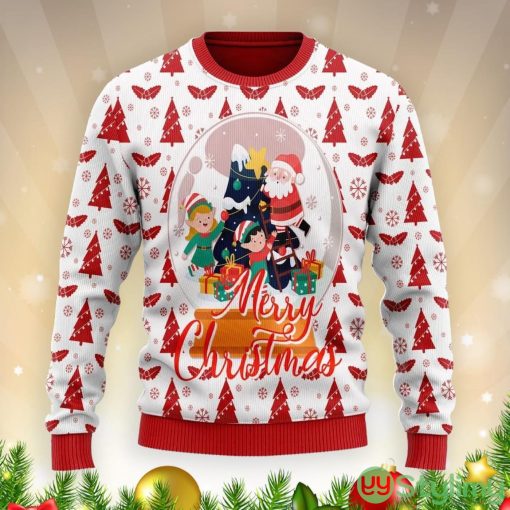 Santa Claus Merry Christmas Tree Ugly Christmas Sweater