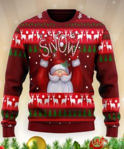 Santa Claus Snow Christmas Gift Ugly Christmas Sweater Product Photo 1