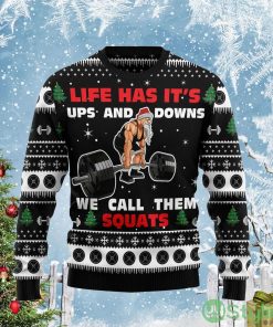 Santa Claus Squats Cute Christmas Gift Ugly Christmas Sweater Product Photo 1