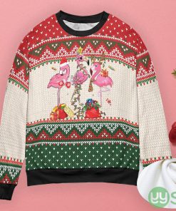 Santa Flamingo Pink Flamingo Ugly Christmas Sweater Product Photo 2