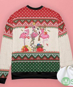 Santa Flamingo Pink Flamingo Ugly Christmas Sweater Product Photo 3
