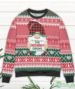 Santa My Mommy Gnome Ugly Christmas Sweater Green Product Photo 2