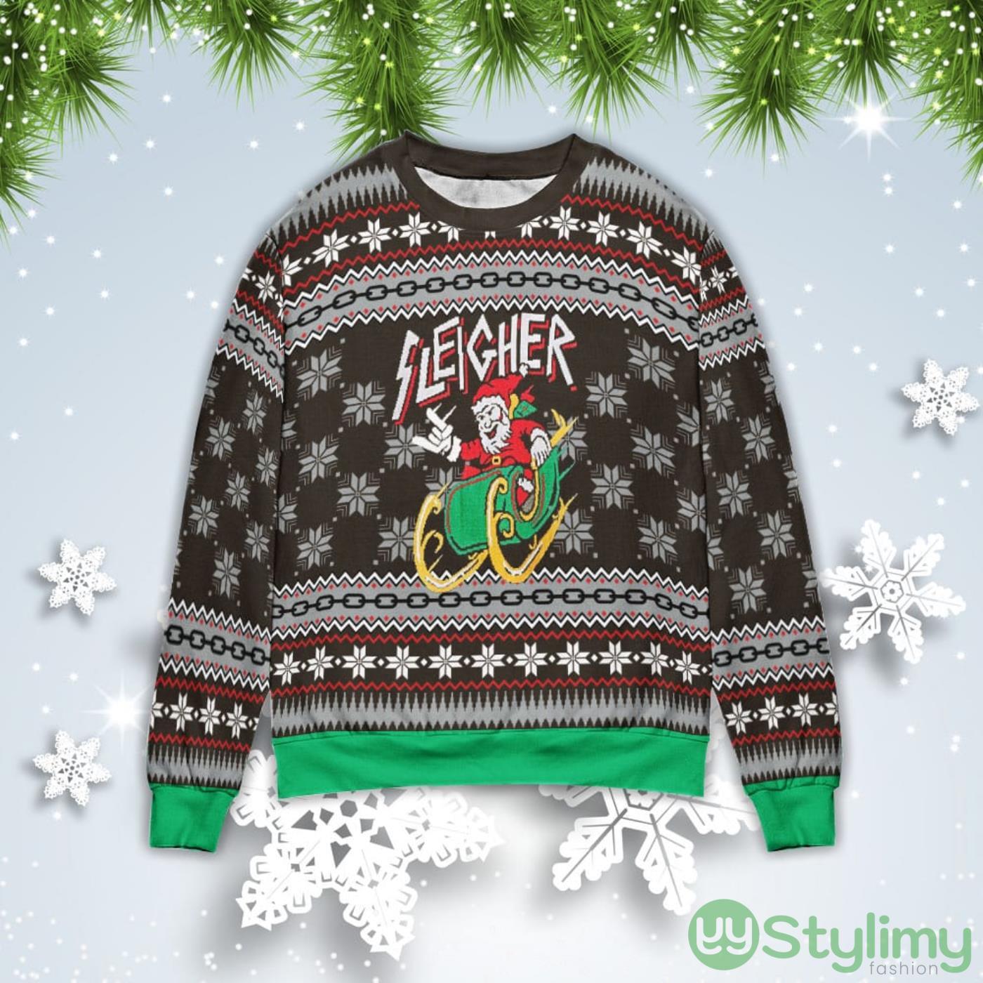 Santa Sleigher Christmas Gift Ugly Christmas Sweater 2 Santa Sleigher Christmas Gift Ugly Christmas Sweater Product Photo 1