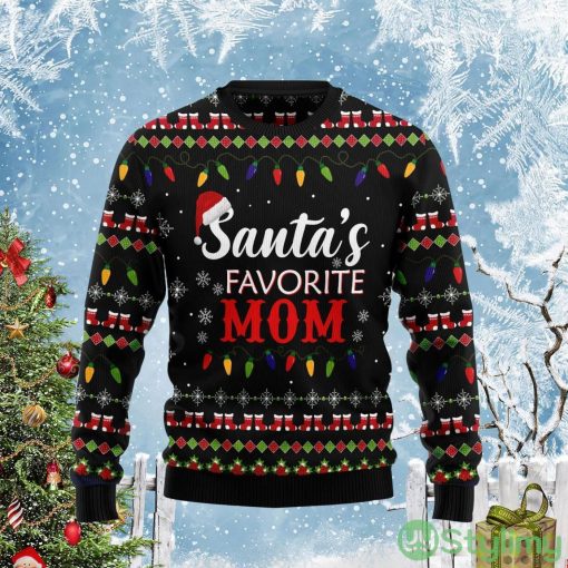 Santas Favorite Mom Cute Christmas Gift Ugly Christmas Sweater