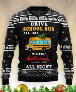 School Bus All Day Ugly Christmas Sweater Product Photo 1