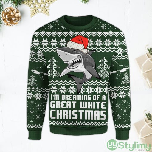 Shark I’m Dreaming Of A Great White Christmas Ugly Christmas Sweater