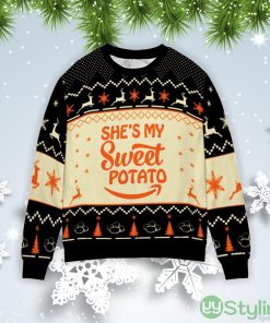 She’s My Sweet Potato Christmas Gift Ugly Christmas Sweater Product Photo 1