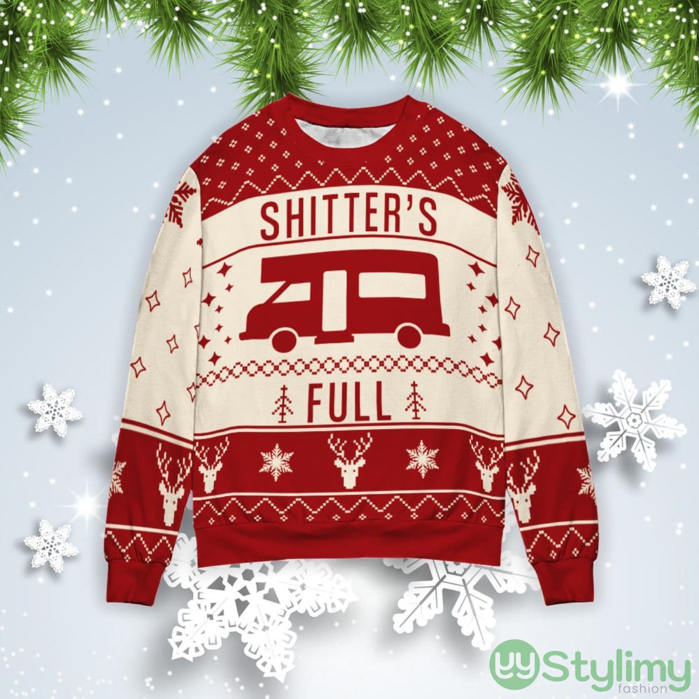 Shitter’s Full Christmas Gift Ugly Christmas Sweater 2 Shitter’s Full Christmas Gift Ugly Christmas Sweater Product Photo 1