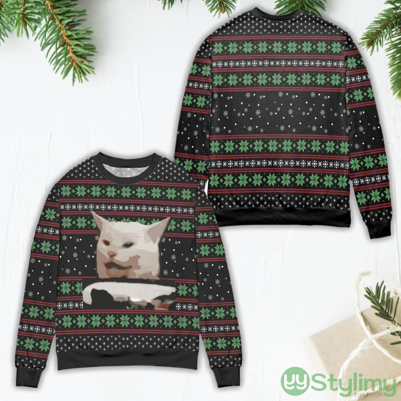 Smudge The Cat Ugly Christmas Sweater 5 Smudge The Cat Ugly Christmas Sweater Product Photo 1