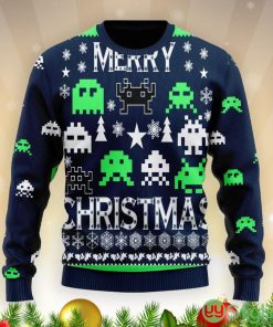 Space Invaders Christmas Gift Ugly Christmas Sweater Product Photo 1