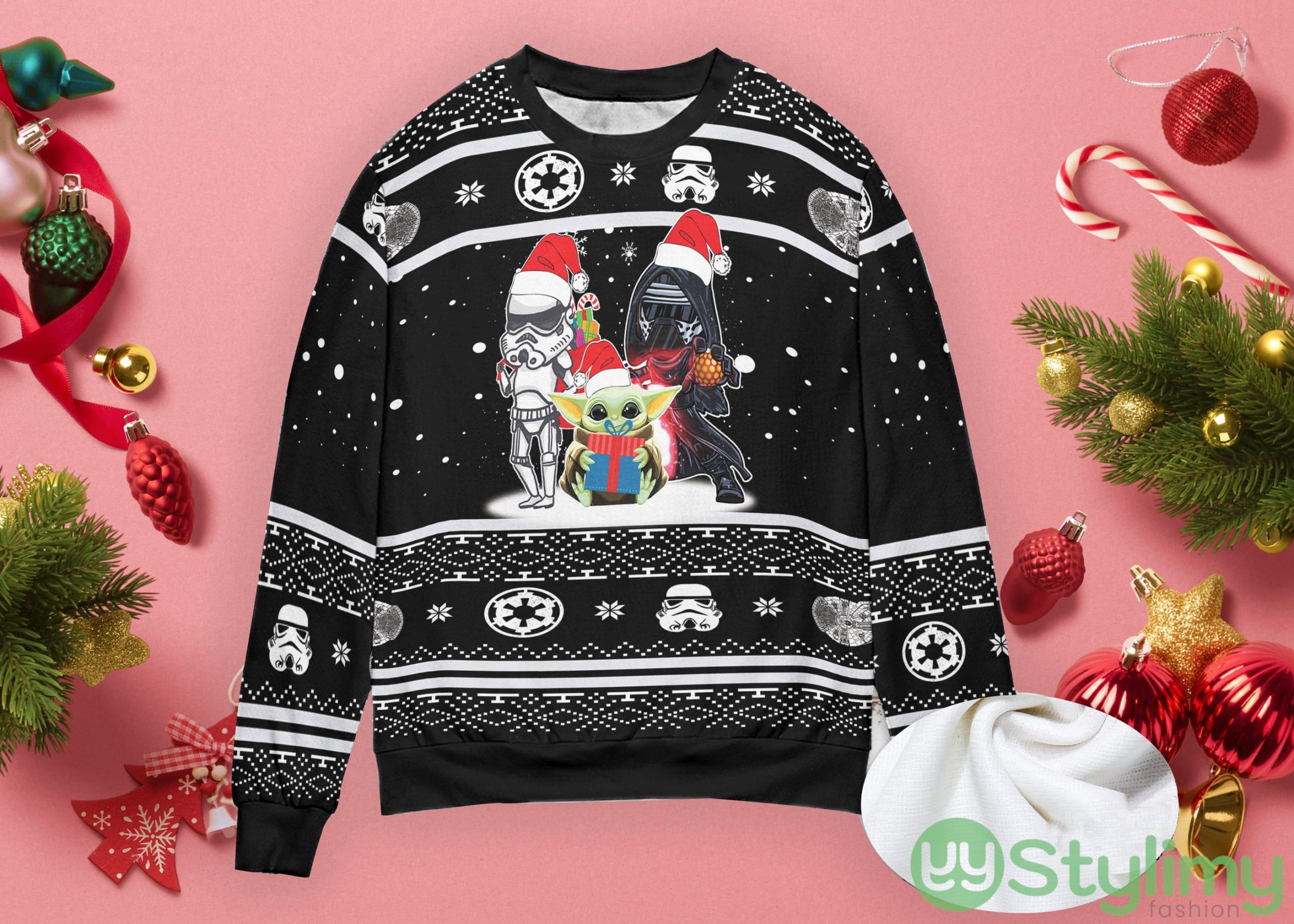 Star War Christmas Sweater Baby Yoda Star Boba Darth Vader Fett Ugly Christmas Sweater 6 Star War Christmas Sweater Baby Yoda Star Boba Darth Vader Fett Ugly Christmas Sweater Product Photo 2