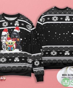 Star War Christmas Sweater Baby Yoda Star Boba Darth Vader Fett Ugly Christmas Sweater Product Photo 1