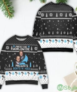 Step Brothers Prestige Worldwide Presents Boats 'N Hoes Black Ugly Christmas Sweater Product Photo 1