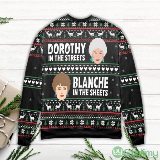 The Golden Girls Dorothy In The Streets Blanche In The Sheets Ugly Christmas Sweater Product Photo 3