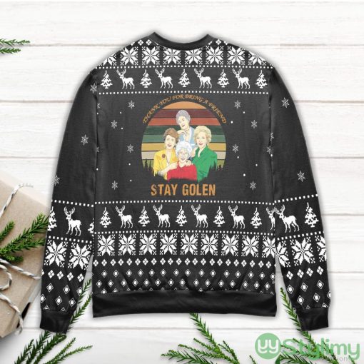 The Golden Girls Thank You for Being A Friend Snowflake Pattern Ugly Christmas Sweater Product Photo 2
