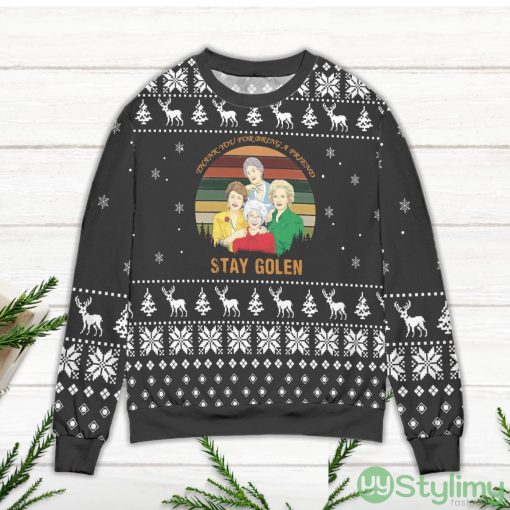 The Golden Girls Thank You for Being A Friend Snowflake Pattern Ugly Christmas Sweater Product Photo 3