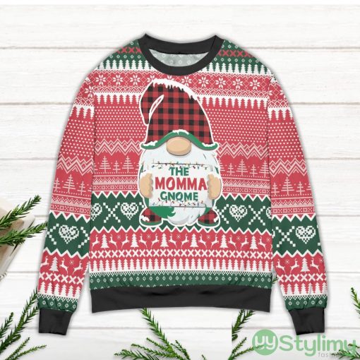 The Moma Gnome Reindeer & Snowflake Pattern Ugly Christmas Sweater Product Photo 2