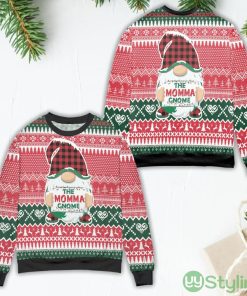 The Moma Gnome Reindeer & Snowflake Pattern Ugly Christmas Sweater Product Photo 1