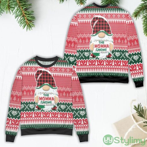 The Moma Gnome Reindeer & Snowflake Pattern Ugly Christmas Sweater Product Photo 1